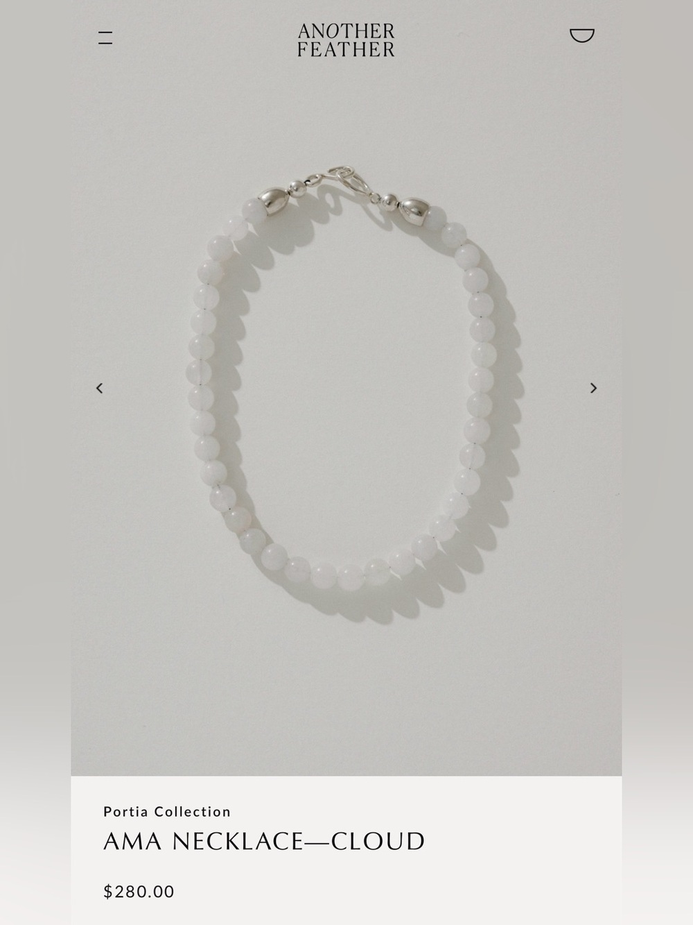 Another Feather - Ama - Beaded Necklace with Silver Toggle Clasp